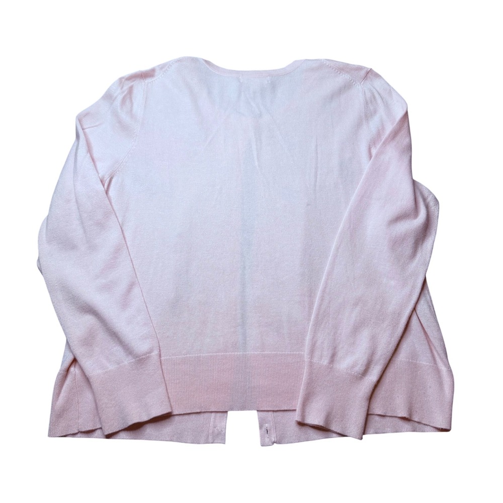 Charter Club Cardigan Womens PL Pink Floral Embroidered Button Front Sweater - Picture 3 of 8